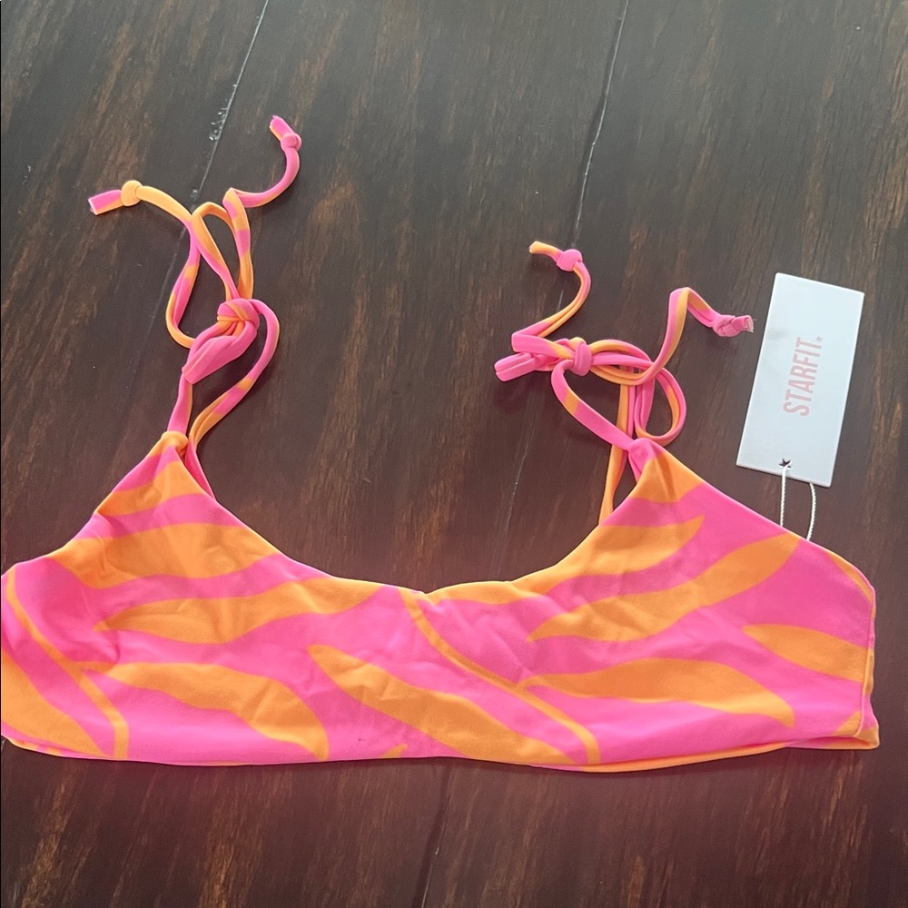 Stylish Pink and Orange Bikini Set - Size Medium